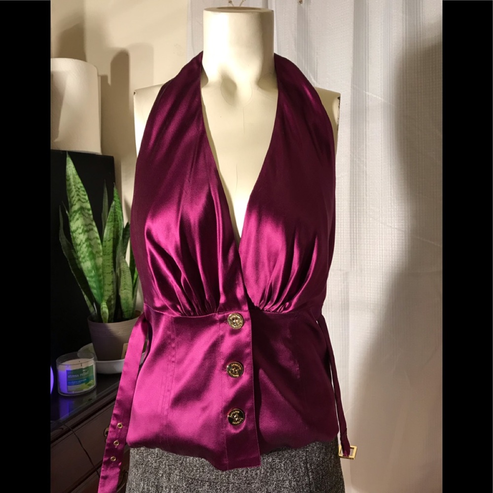 Marciano purple halter top.
